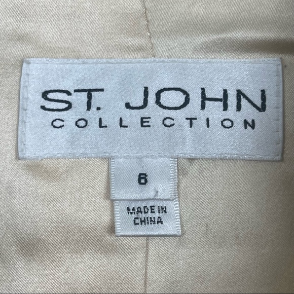 ST JOHN COLLECTION Embroidered Lamb Leather Zip Jacket - Picture 5 of 7
